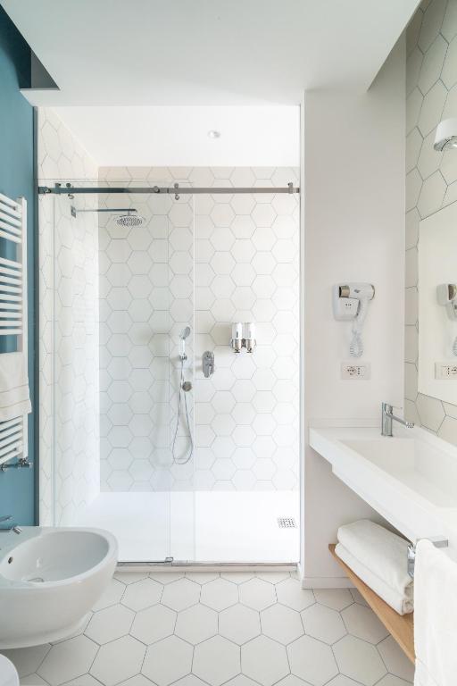 Koupelna v ubytování Hotel Aristeo