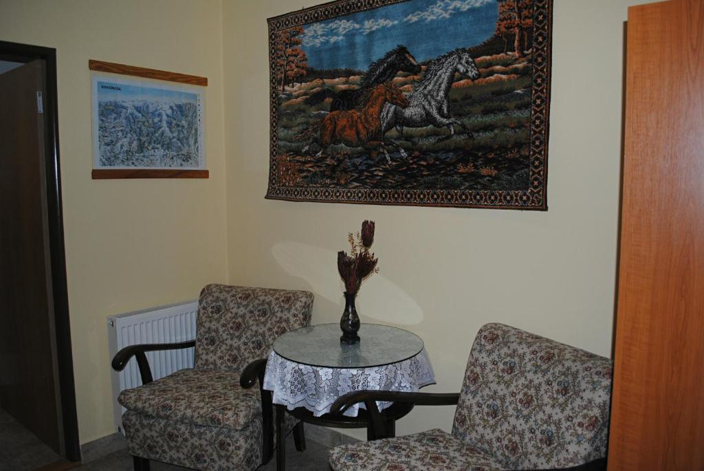 Posezení v ubytování Pension B&B