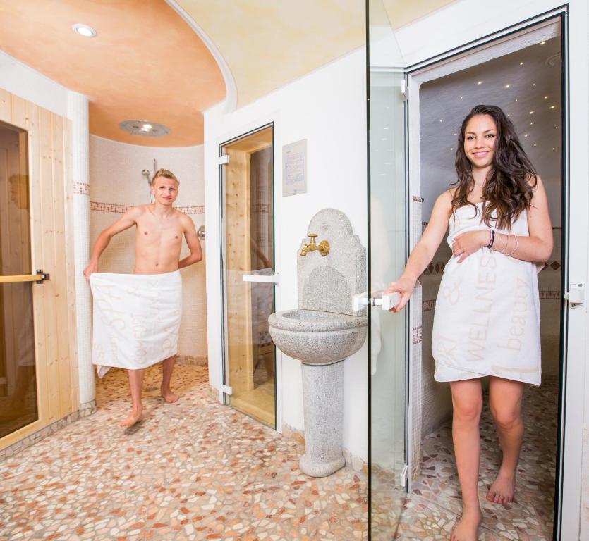 Koupelna v ubytování Hotel Seppi