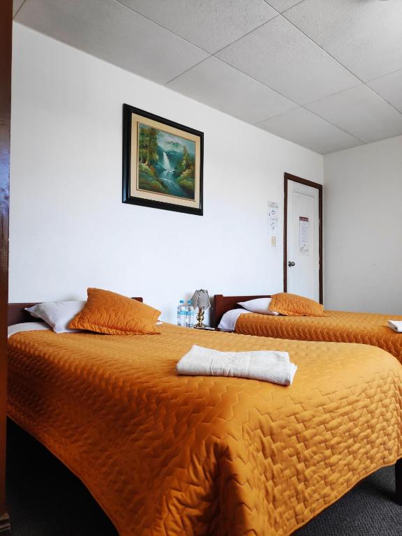 Postel nebo postele na pokoji v ubytování Hotel 9 de Octubre