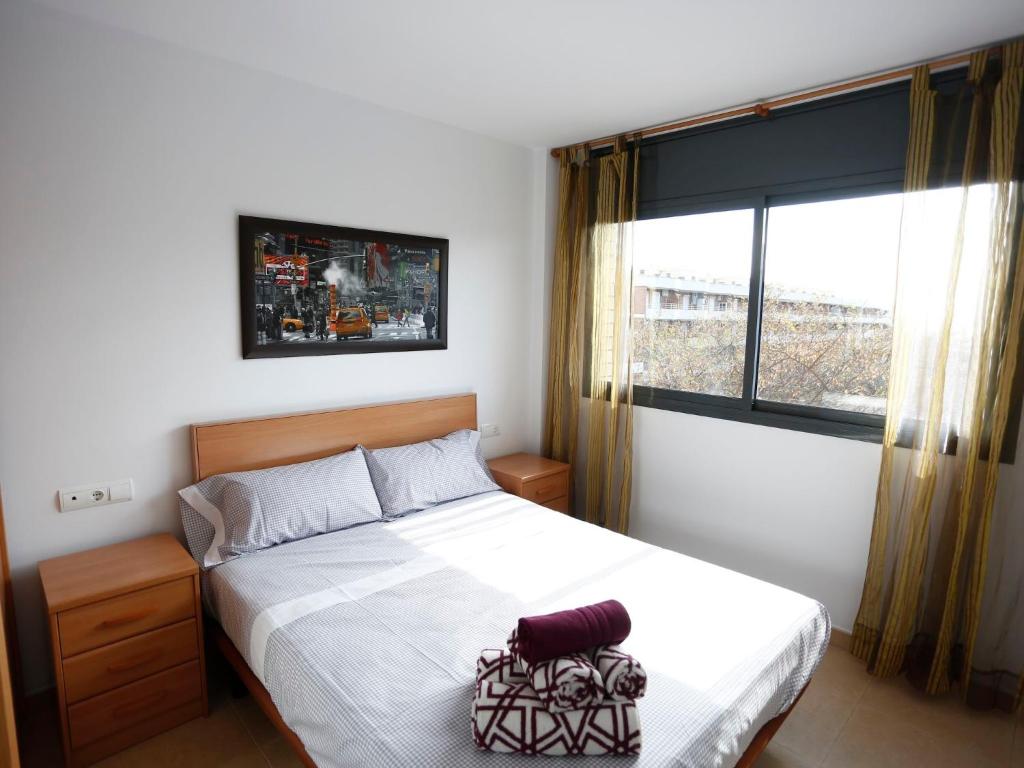 Posteľ alebo postele v izbe v ubytovaní Apartment Mar Cambrils by Interhome