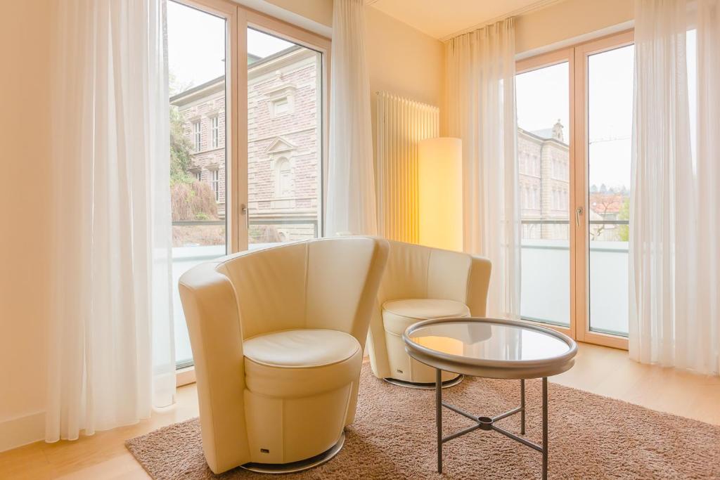 Posezení v ubytování Aqua Aurelia Suitenhotel an den Thermen