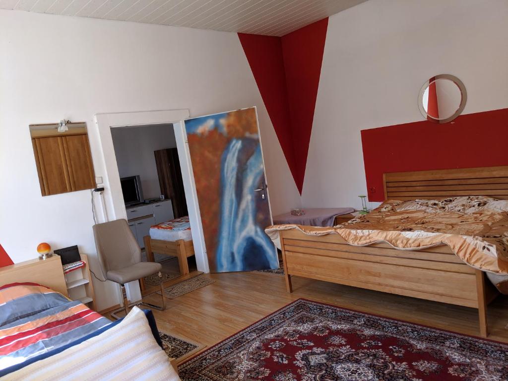 Postel nebo postele na pokoji v ubytování Abdalla Apartments