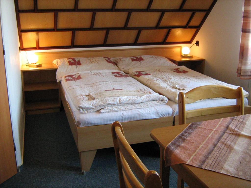 Postel nebo postele na pokoji v ubytování Penzion Albína - Restaurace