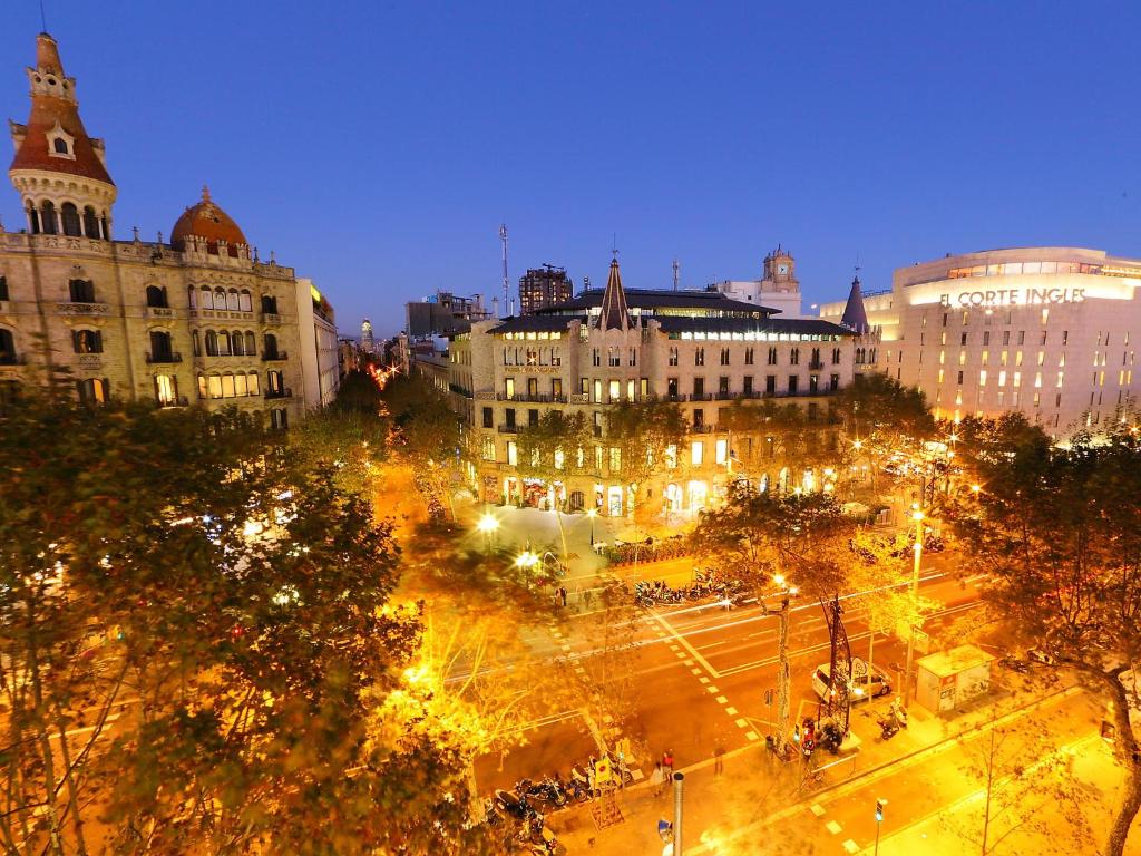 Nespecifikovaný výhled na destinaci Barcelona nebo výhled na město při pohledu z apartmánu