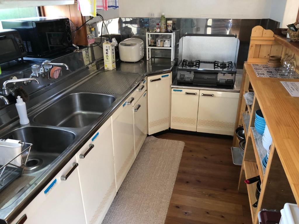Kuchyň nebo kuchyňský kout v ubytování Guesthouse SORA