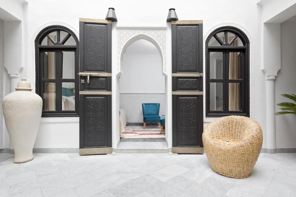 Posezení v ubytování Riad Mirage