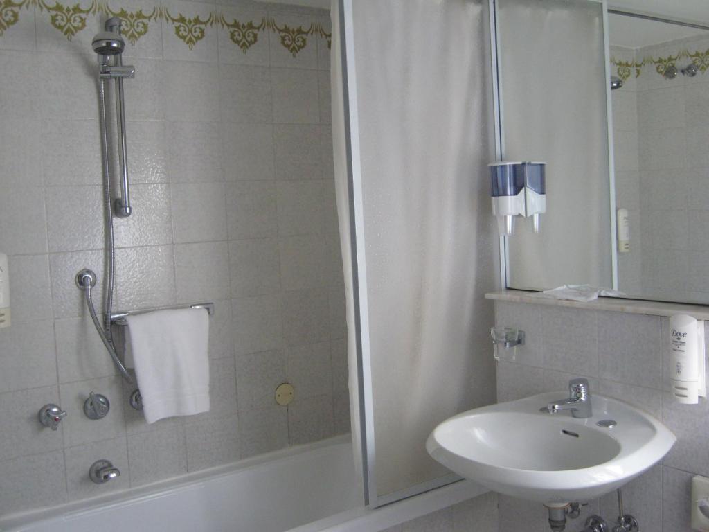 Koupelna v ubytování Hotel Reale