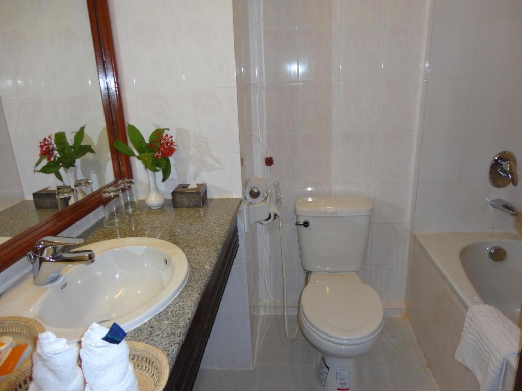 Koupelna v ubytování Angkor Hotel