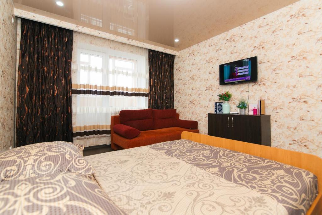 VIP Apartmens on Kharkovskaya neer Lavinaにあるベッド