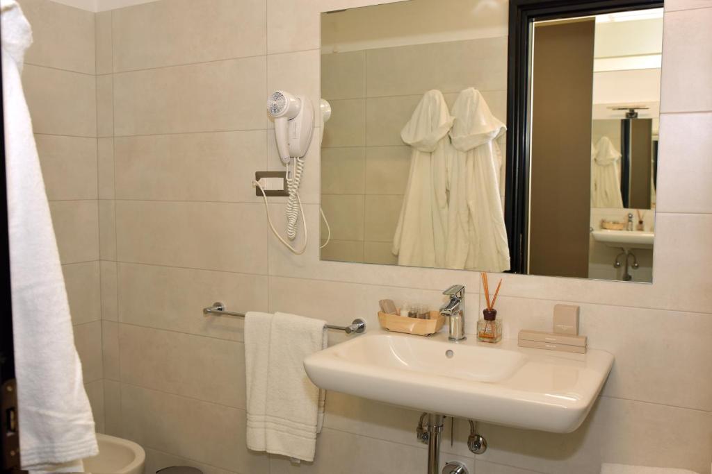 Koupelna v ubytování Hotel Diamante