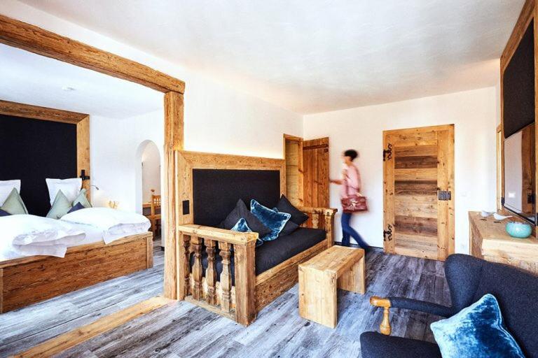 Postel nebo postele na pokoji v ubytování Hotel Garni Eder
