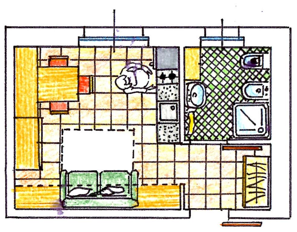 Půdorys ubytování Residence Hotel K2