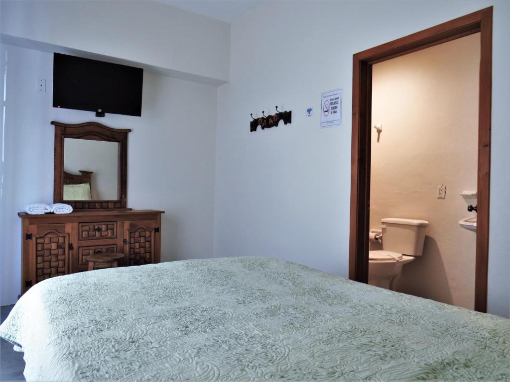 Koupelna v ubytování Hotel Purisima Concepción