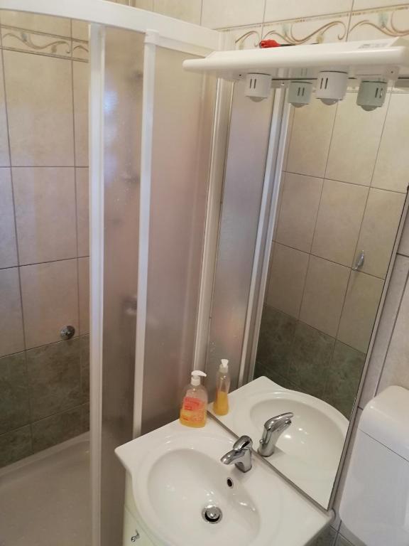 Koupelna v ubytování Guesthouse Marija