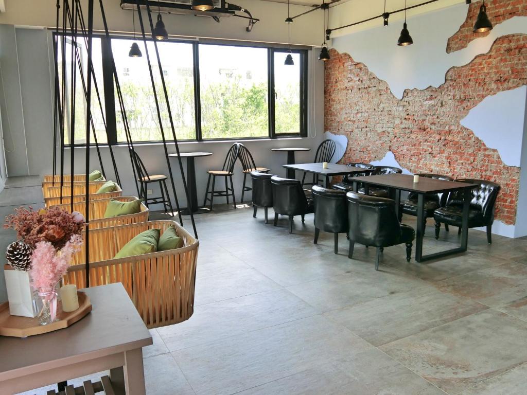 Χώρος καθιστικού στο 沐日海邊民宿