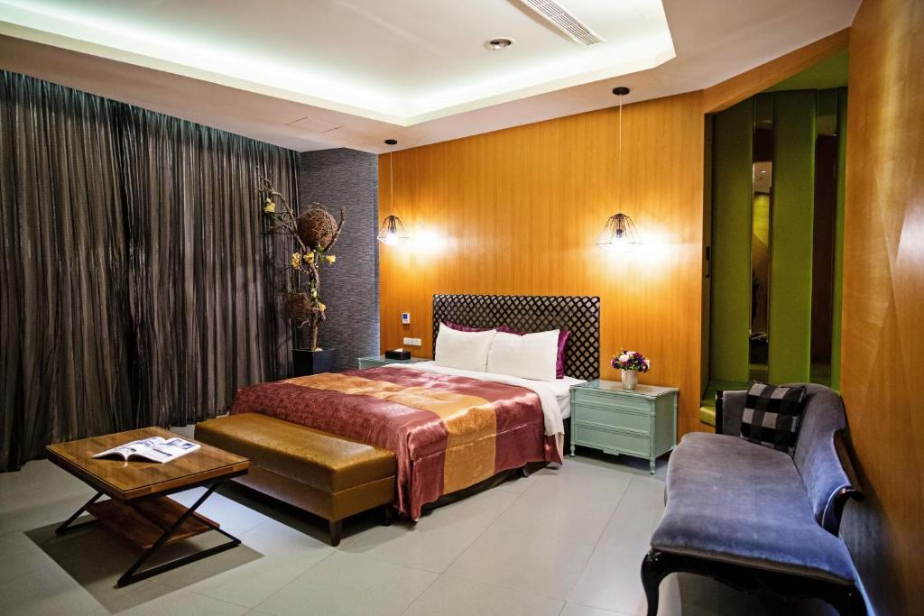 Postel nebo postele na pokoji v ubytování Affair motel Co.Ltd