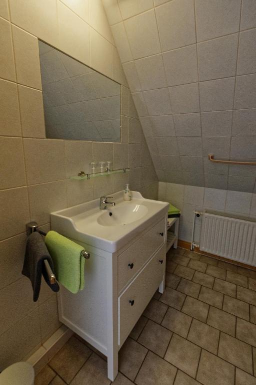 Koupelna v ubytování Pension Am Kirschberg