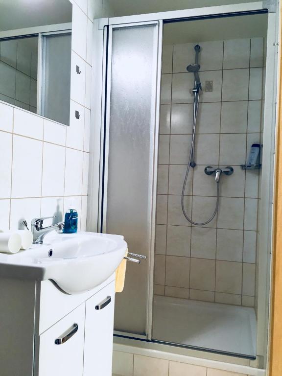 Koupelna v ubytování Ferienwohnung Hänel