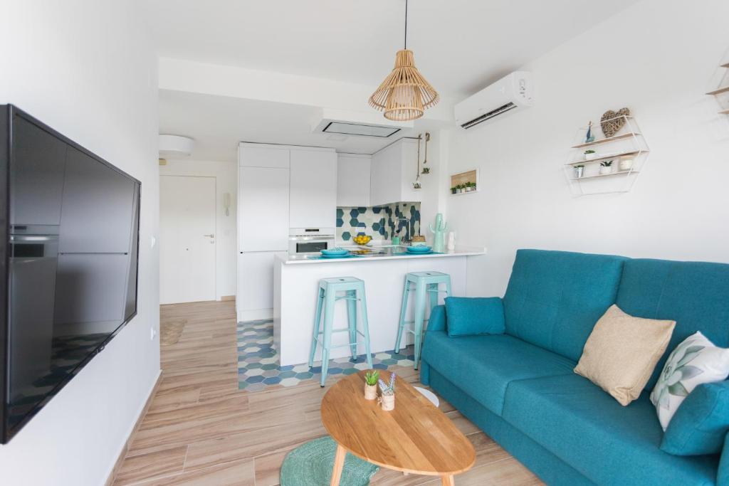 Et opholdsområde på Playa albir Beach Apartament
