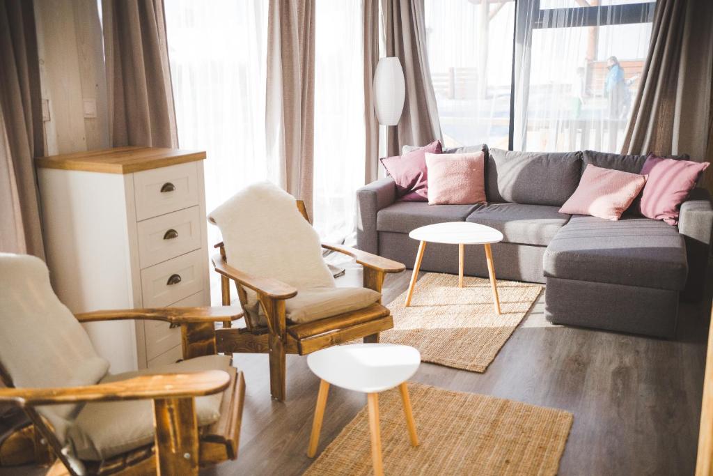 Posezení v ubytování Gazdovský dvor B&B s Mini Wellness