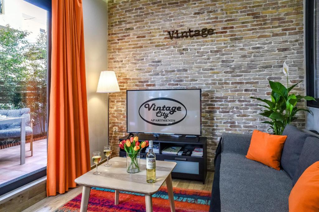 Część wypoczynkowa w obiekcie Vintage City Apartments