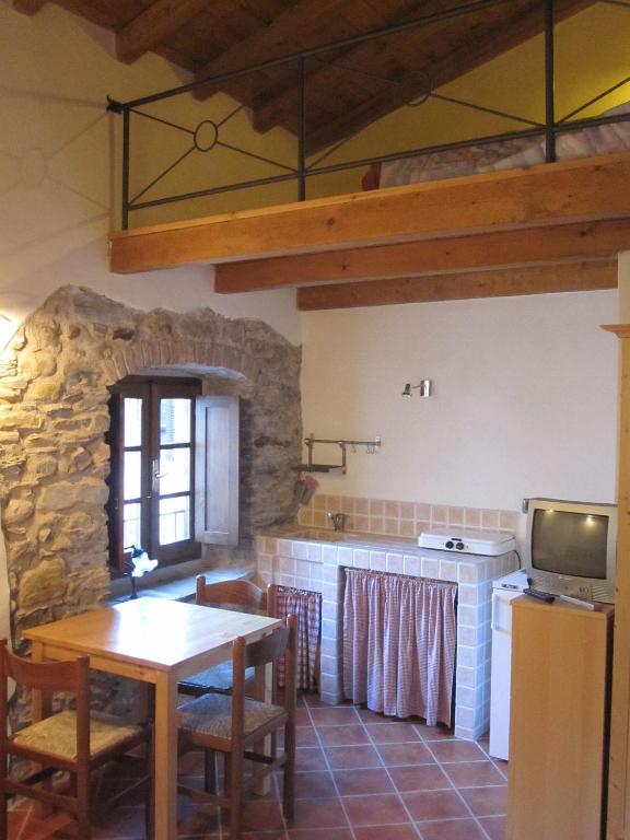 Kuchyň nebo kuchyňský kout v ubytování Agriturismo I Chiosi