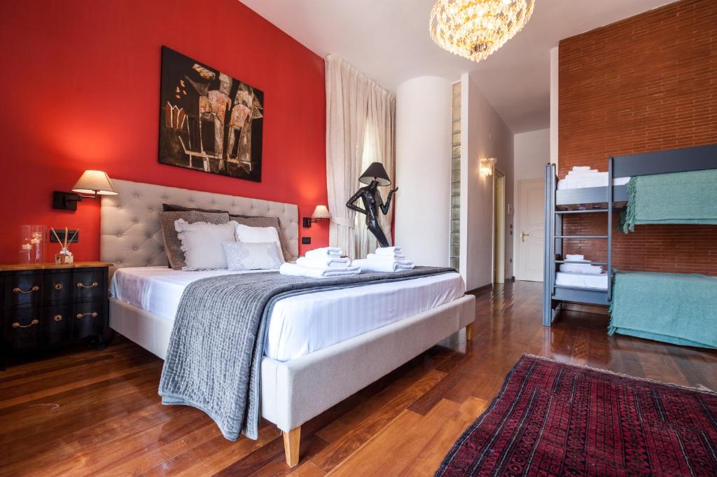 Letto o letti in una camera di Dream House Pompei