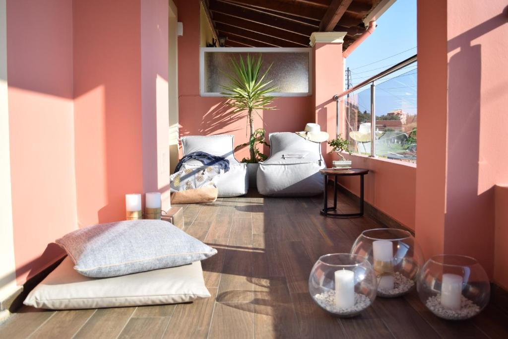 Posezení v ubytování Corfu Seaview Maisonette - Sopra il Mare