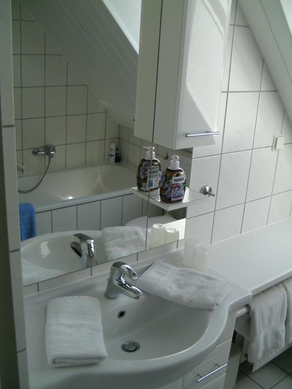 Koupelna v ubytování Leisewitz' Garten