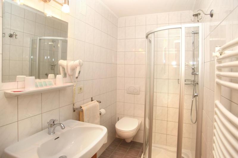 Koupelna v ubytování Pension Linserhof
