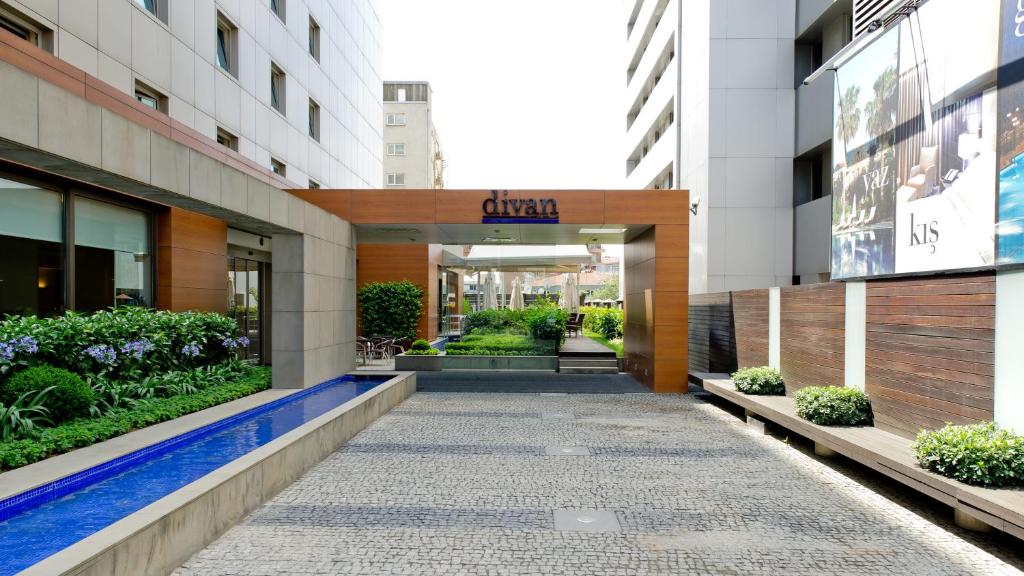 a view of the entrance to a building at Divan Istanbul City in Istanbul