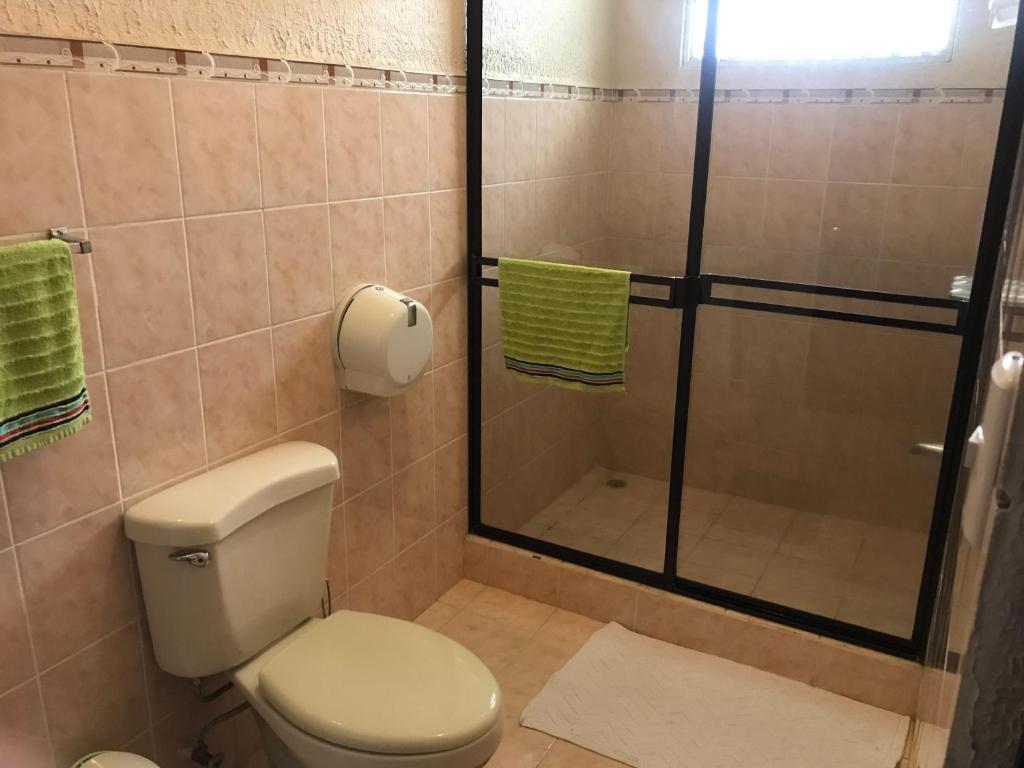 Koupelna v ubytování Casa del Suizo