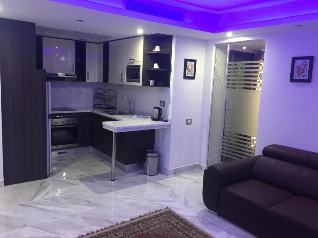 Kuchyň nebo kuchyňský kout v ubytování Royal Maadi Hotel