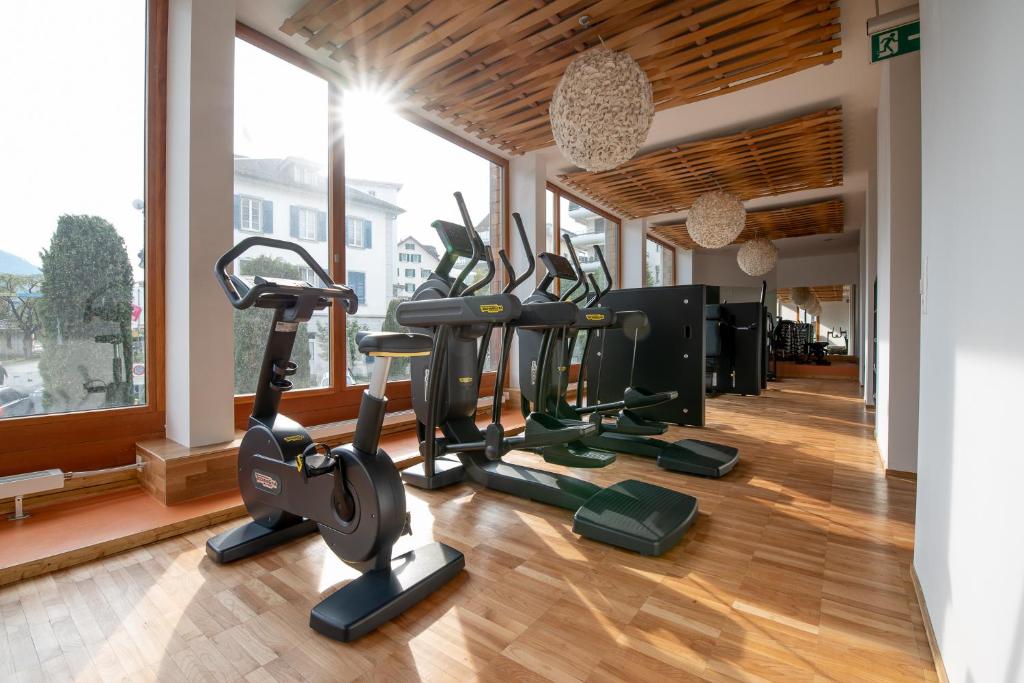 Fitness centrum a/nebo fitness zařízení v ubytování Hotel Rössli Gourmet & Spa