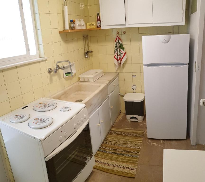 Kuchyňa alebo kuchynka v ubytovaní Koukaki apartment near Acropolis