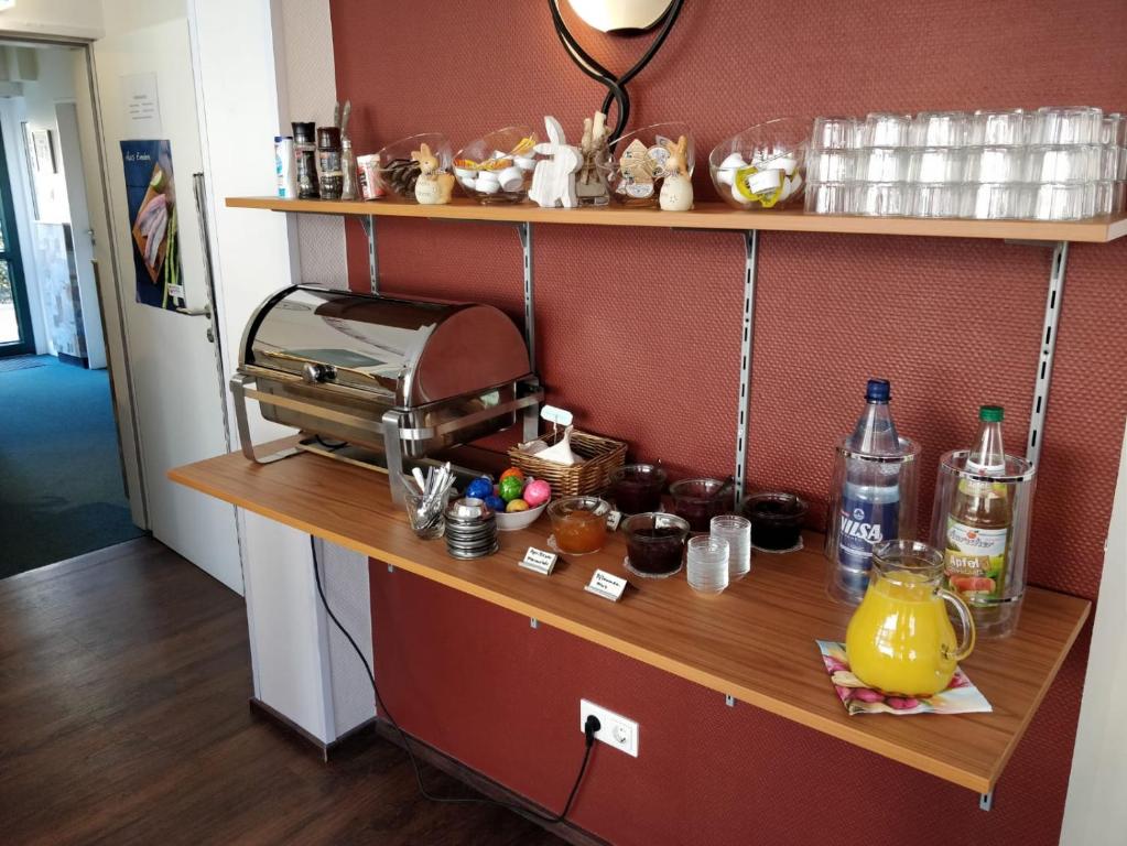 Kuchyň nebo kuchyňský kout v ubytování Hotel Haus Wittwer