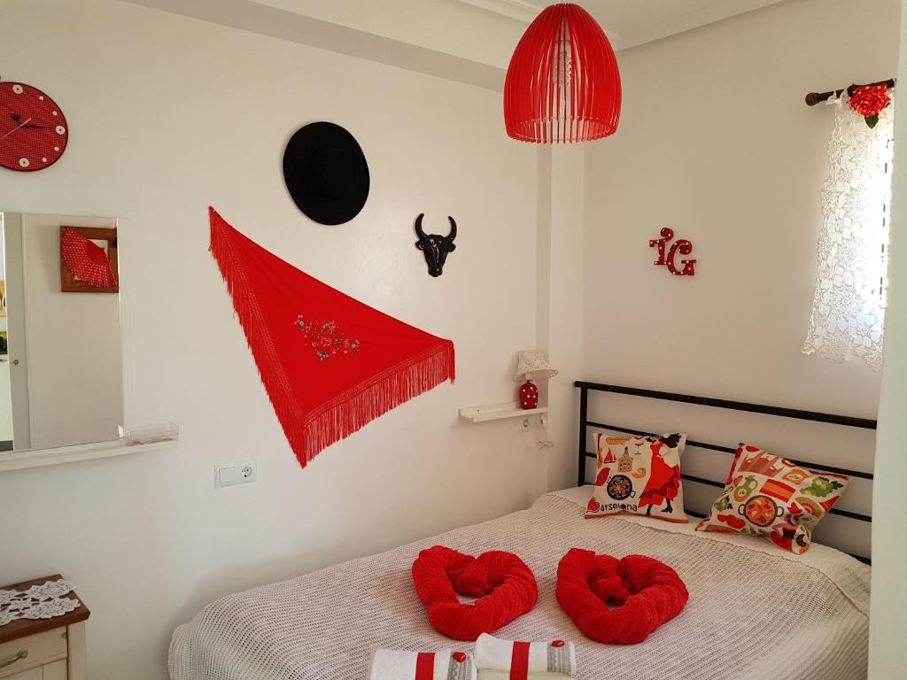 Postel nebo postele na pokoji v ubytování Дуплекс " Torre Gala" Playa Flamenca