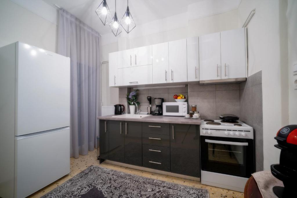 Kuchyňa alebo kuchynka v ubytovaní Acropolis deluxe Apt.(Must)