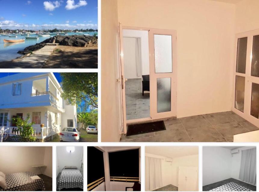 a collage of photos with a door and a house at BREEZE DU NORD in Grand Baie