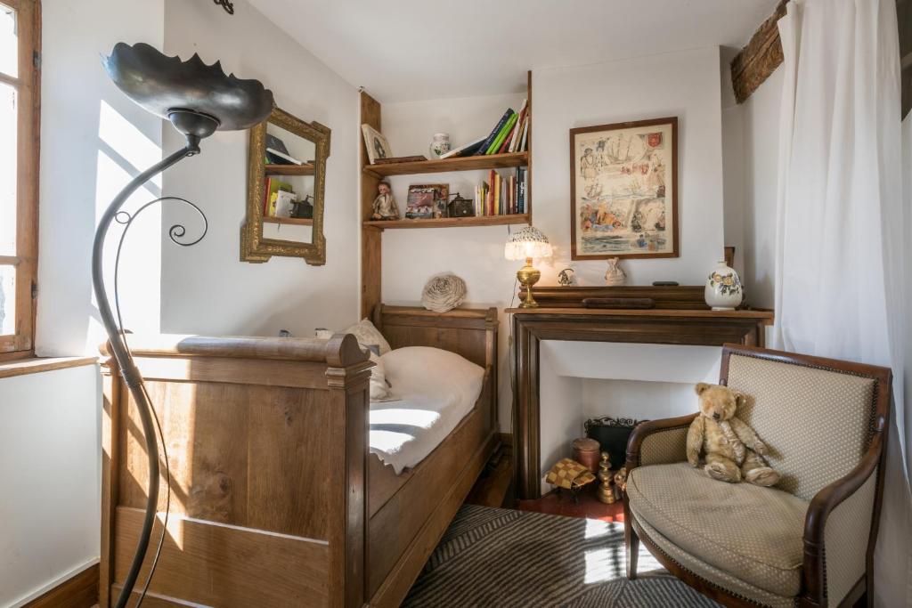 Postel nebo postele na pokoji v ubytování Haras Picard du Sant