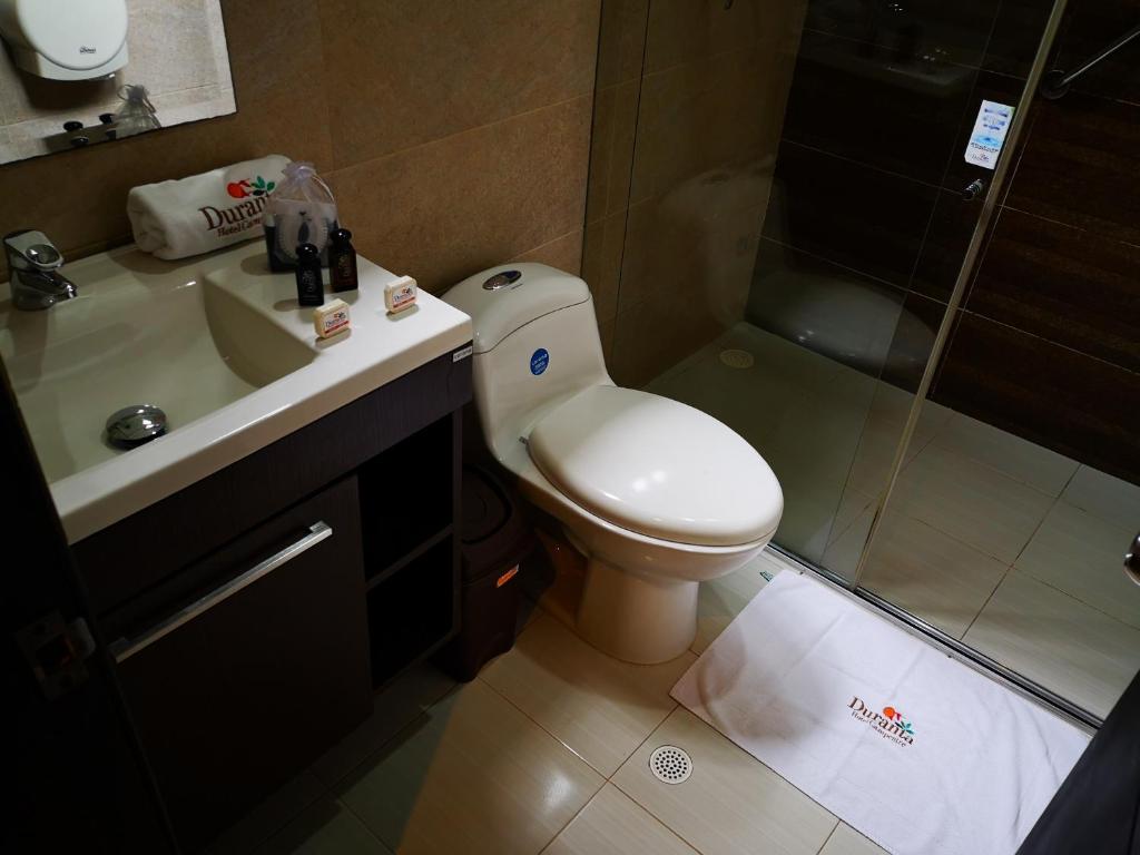 Koupelna v ubytování Hotel Boutique Duranta