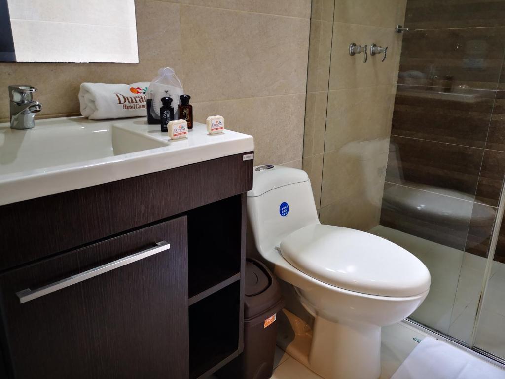 Koupelna v ubytování Hotel Boutique Duranta