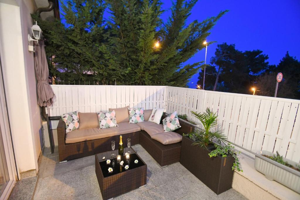 Część wypoczynkowa w obiekcie Apartment LIBRA with sea view