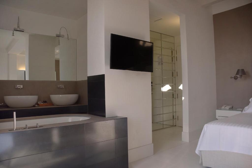 TV a/nebo společenská místnost v ubytování Hotel Ril