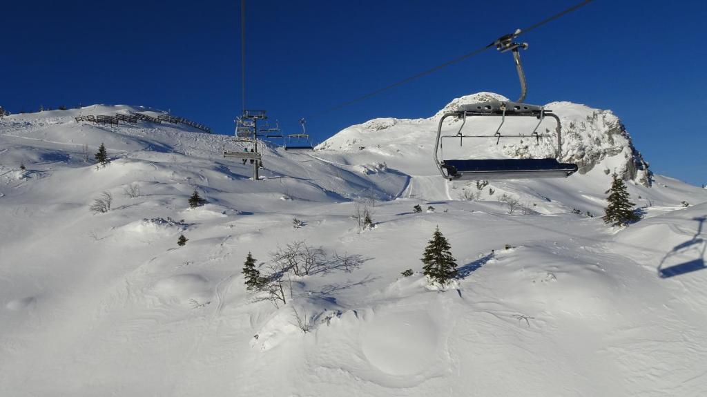 Alpenappartement Kleiner v zimě