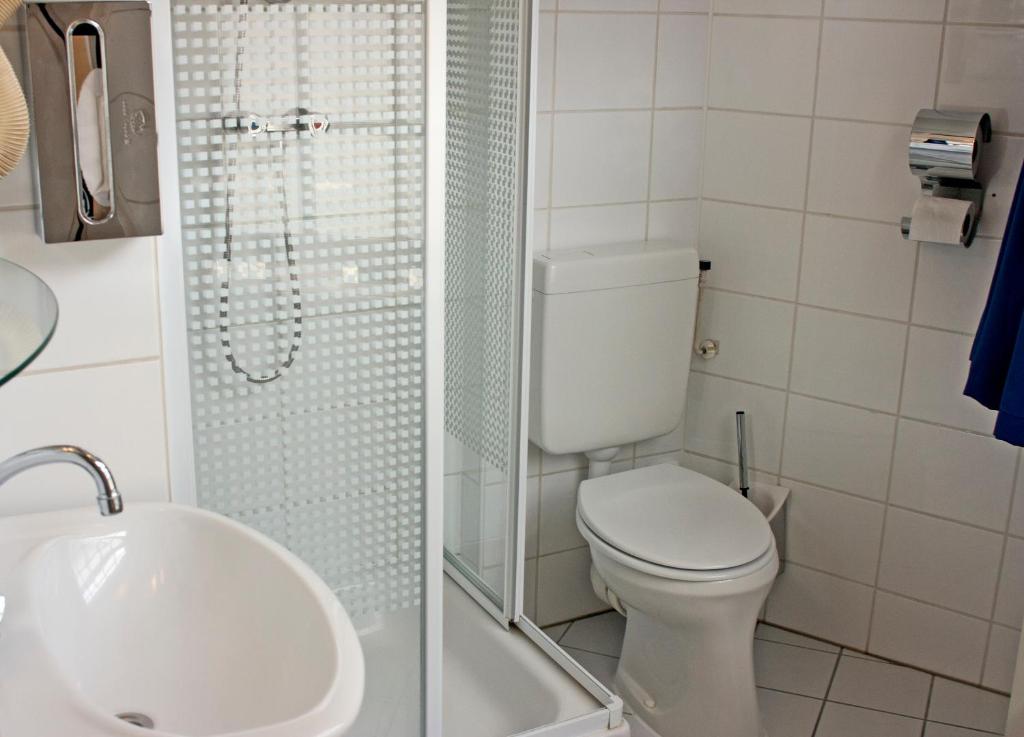 Koupelna v ubytování Koopermoolen