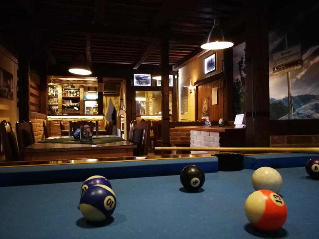 Biliár nebo kulečník v ubytování Penzion Starovice