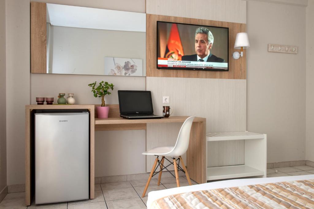 TV a/nebo společenská místnost v ubytování Hotel Strass
