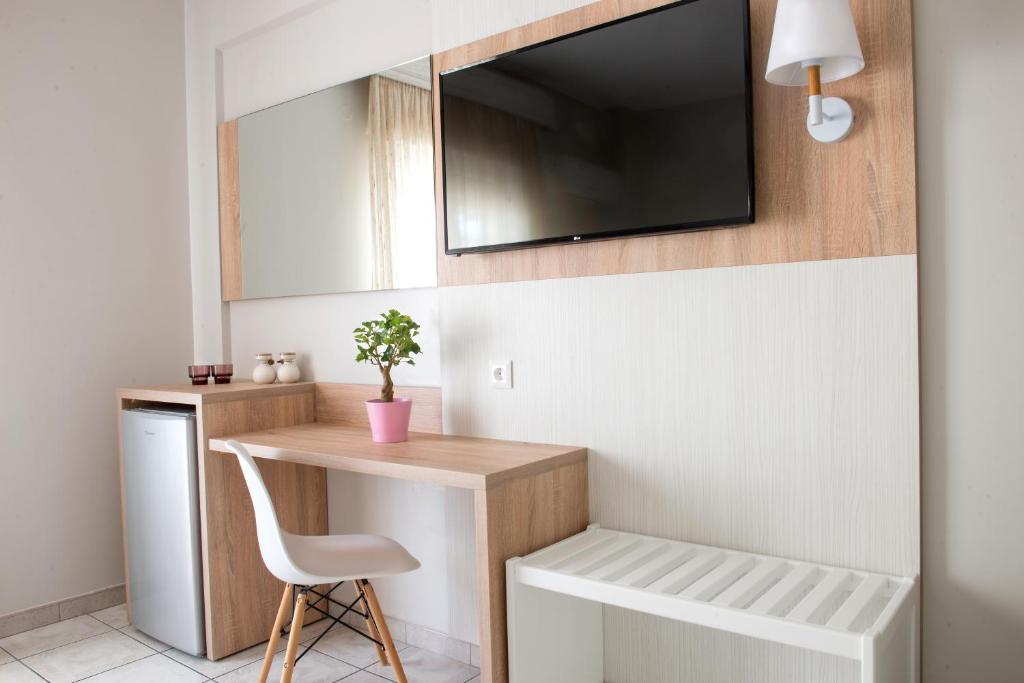 TV a/nebo společenská místnost v ubytování Hotel Strass